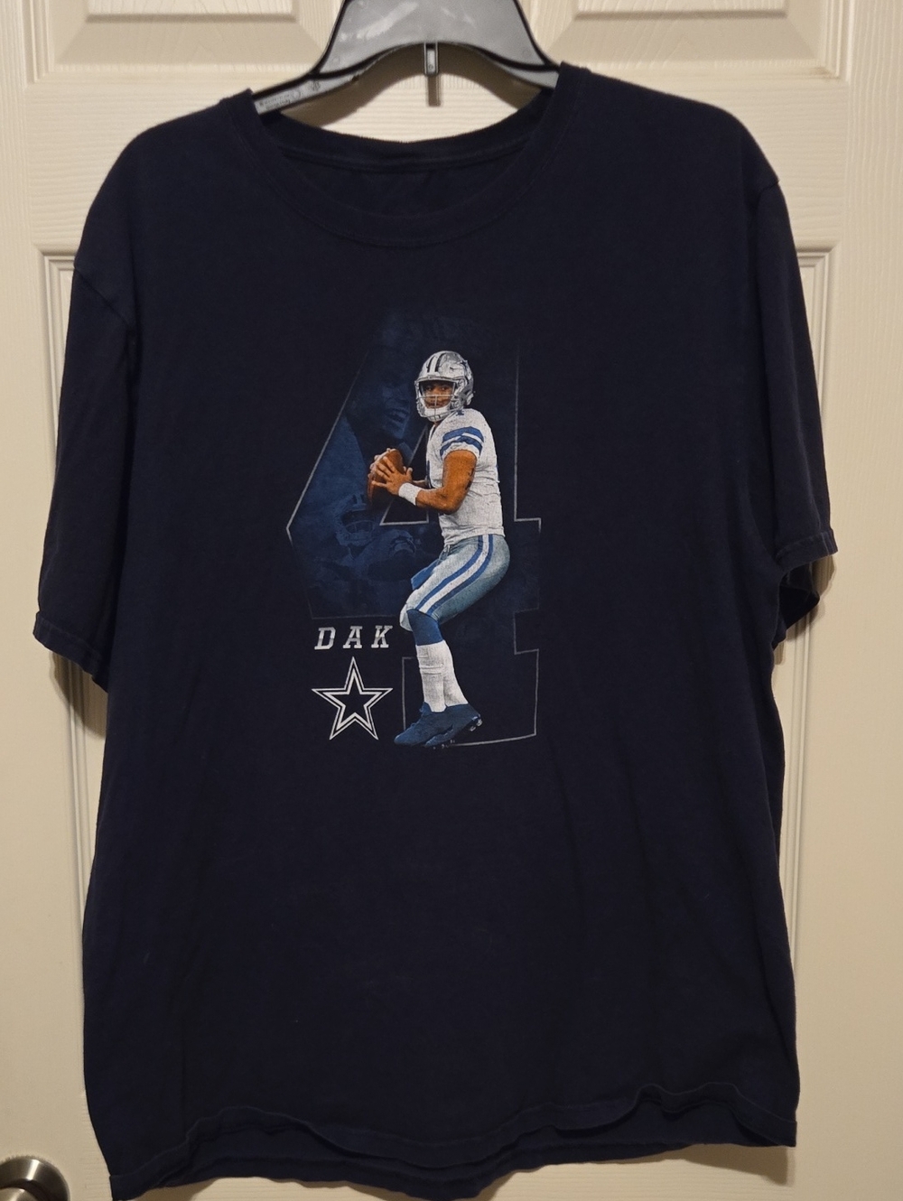 NFL Dallas Cowboys Navy Logo Interior Print Tee Shirt